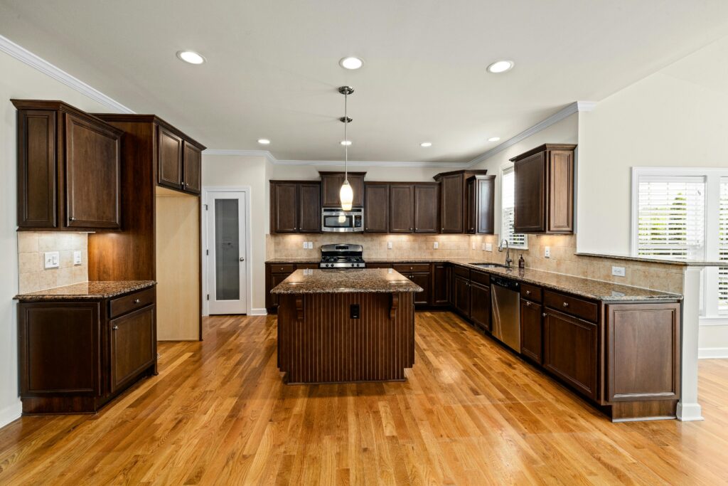 Wooden Counters in a Kitchen